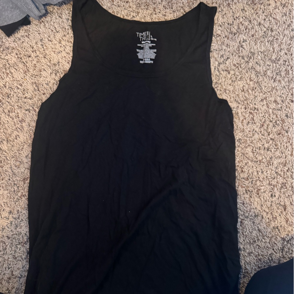 Time and Tru Black Tank Top